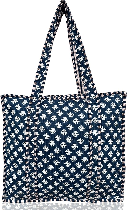 Cotton Quilted Tote Bag for Women – Large Beach & Travel Tote