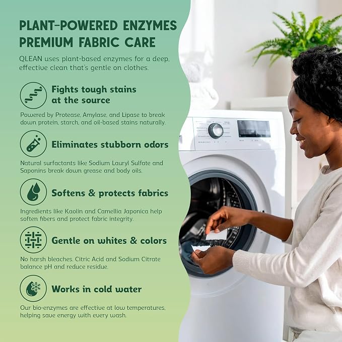 QLEAN Laundry Detergent Sheets – Travel Laundry Detergent Sheets, Eco-Friendly