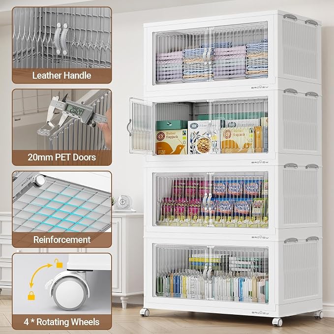BROVIEW 600Qt Extra Large Stackable Storage Bins