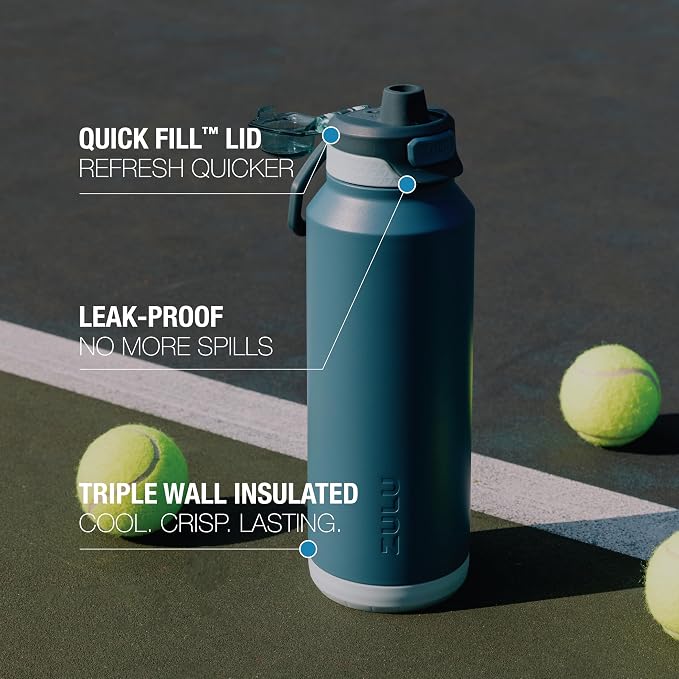 ZULU Powerfill Pro 40oz Stainless Steel Water Bottle