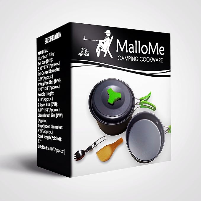 MalloMe Camping Cookware Mess Kit