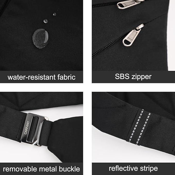 Light And Slim Crossbody Sling Bag Unisex Water Resistant Anti-Theft Shoulder
