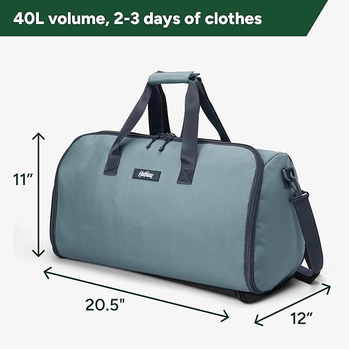 Halfday Convertible 2-in-1 Garment Duffel Weekender Bag 40L | Wrinkle-Free