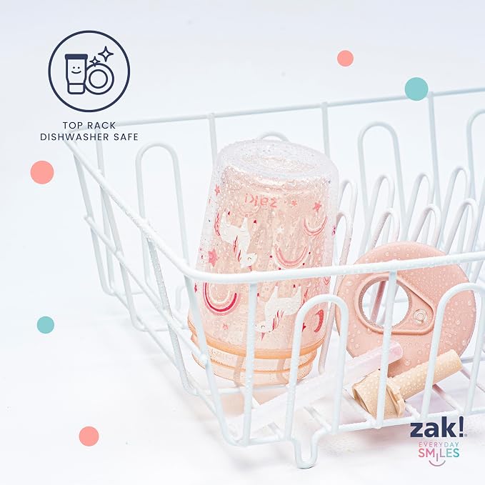 Zak Designs Bluey Capri Toddler Tumblers For Travel or At Home, 9oz 2-Pack Double Wall Plastic Sippy Cups With Leak-Proof Design is Perfect For Kids (Bluey, Bingo)