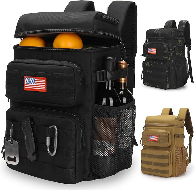 Tactical Backpack Cooler, Soft Lightweight Leakproof Cooler Backpack, Insulated