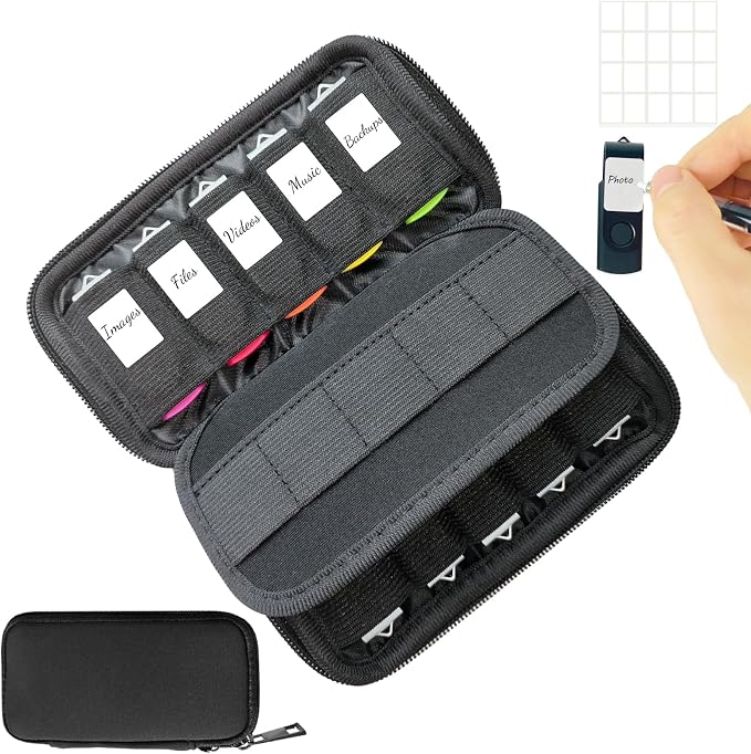 JBOS USB Flash Drive Case with 10 USB Drive Slots and 10 Memory Card Slots
