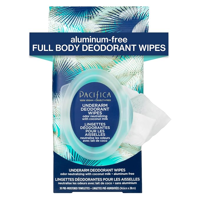 Pacifica Beauty Coconut Milk & Essential Oils Underarm Deodorant Wipes