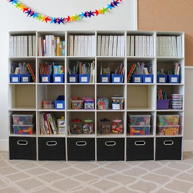 Household Essentials 80-1 Foldable Fabric Storage Bins | Set of 6 Cubby Cubes
