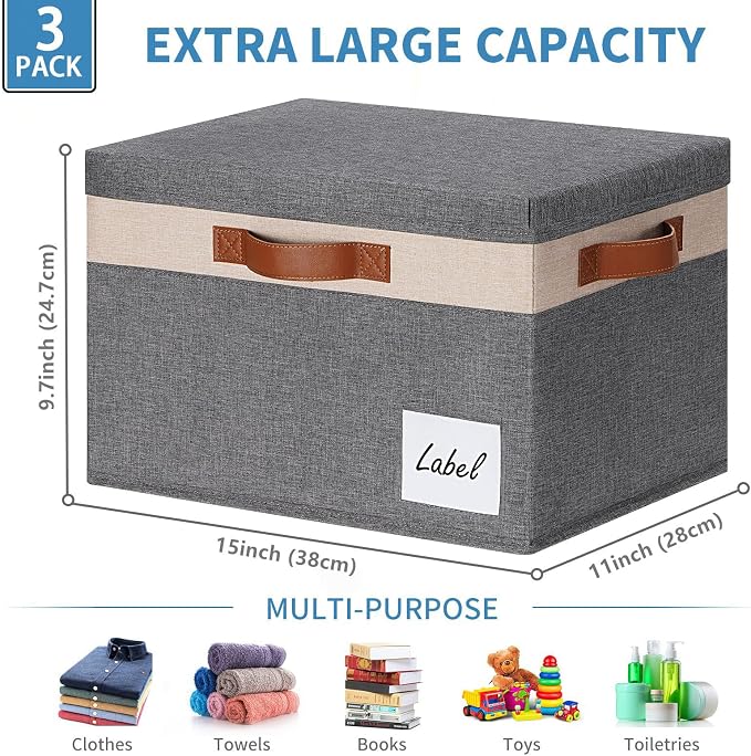GhvyenntteS Fabric Storage Bins