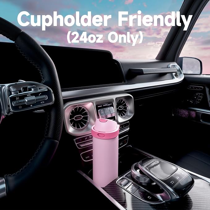 24 oz Insulated Water Bottle for Men: Meoky Stainless Steel Water Bottle with 2-in-1 Straw and Spout Lid - Leak Proof, Cold for 24 Hours, Fits in Car Cup Holder, BPA-Free for Sports Travel, Sapphire