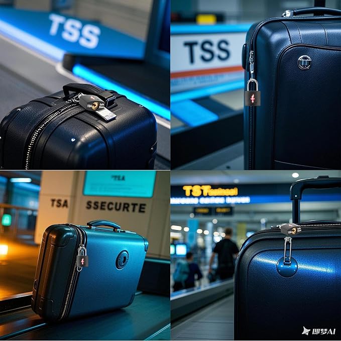 4 Pack Neon Square TSA Approved Luggage Locks