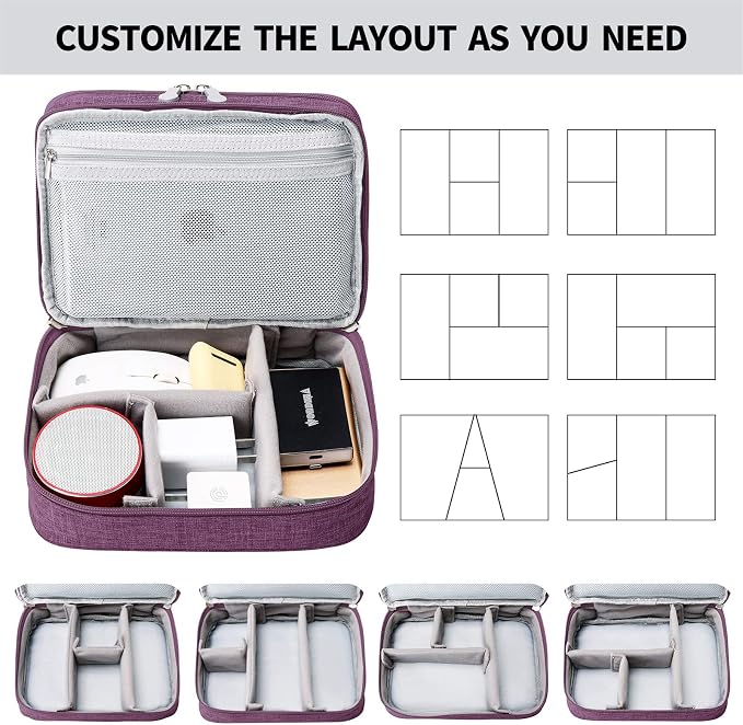 mygreen Electronics Travel Organizer Storage Bag, Double Layer Universal