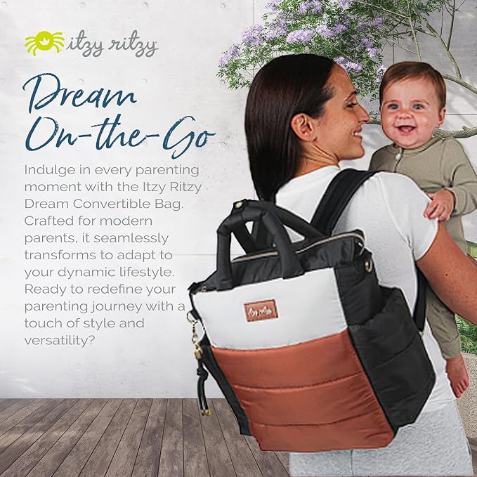 Itzy Ritzy Dream Convertible Diaper Bag Tote Backpack