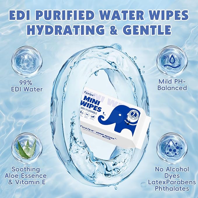 72 PackTravel Flushable Wipes