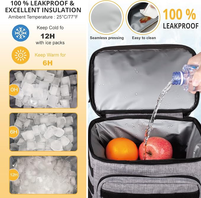 Tactical Backpack Cooler, Soft Lightweight Leakproof Cooler Backpack, Insulated