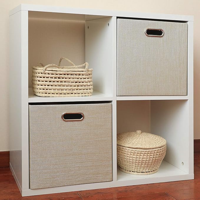 Posprica Storage Cube Basket Bins, 13×13 Foldable Storage Boxes