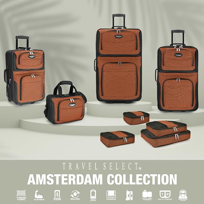 Travel Select Amsterdam 4-Piece Softside Expandable Rolling Luggage Set