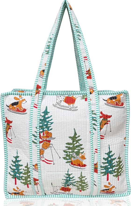 Cotton Quilted Tote Bag for Women – Large Beach & Travel Tote