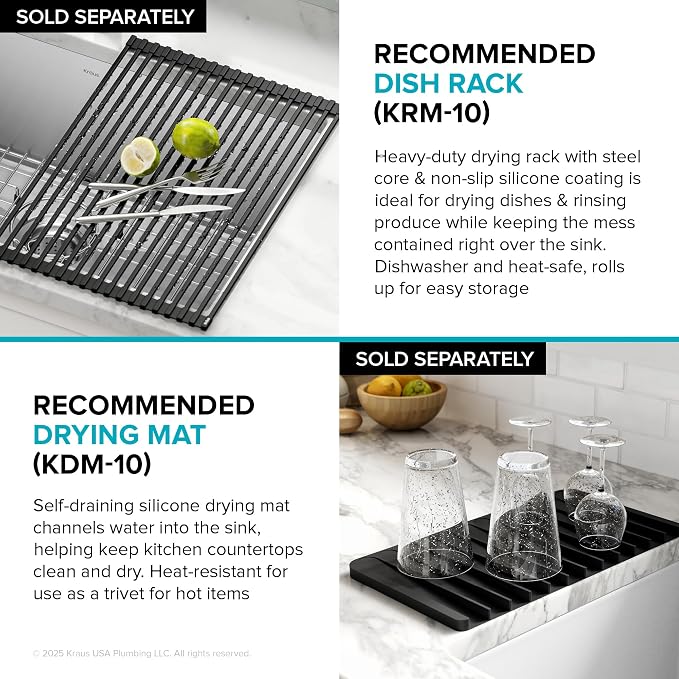 Kraus KHU111-25 Standart PRO 16 Gauge Undermount Single Bowl Stainless Steel