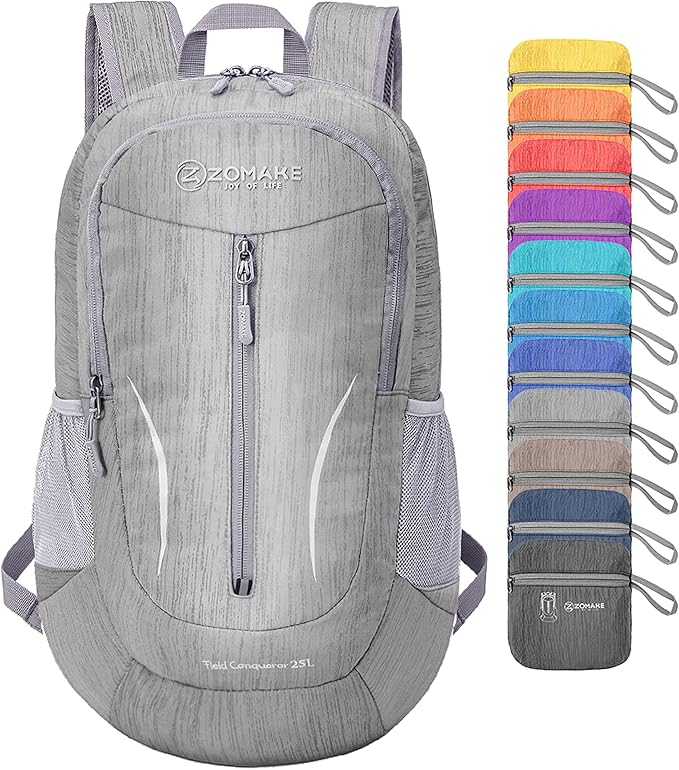 ZOMAKE 25L Ultra Lightweight Packable Backpack, Foldable Hiking Backpacks Water