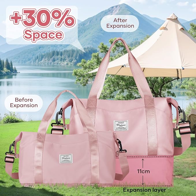 Travel Duffel Bag, Sports Tote Gym Bag, Shoulder Weekender Overnight Bag