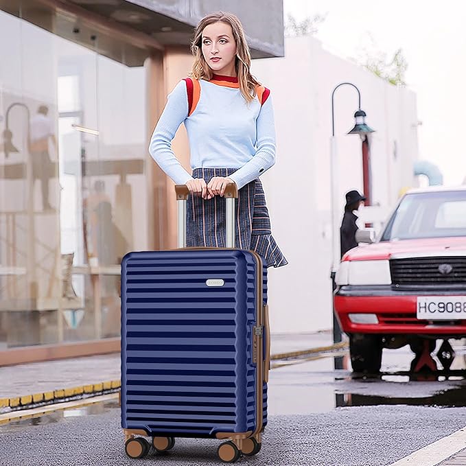SHOWKOO Luggage Sets 3 Piece Hardside Expandable Suitcase
