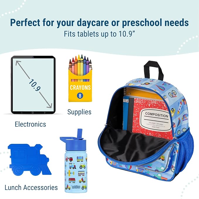 Wildkin 12-inch Kids Backpack – Padded, Adjustable
