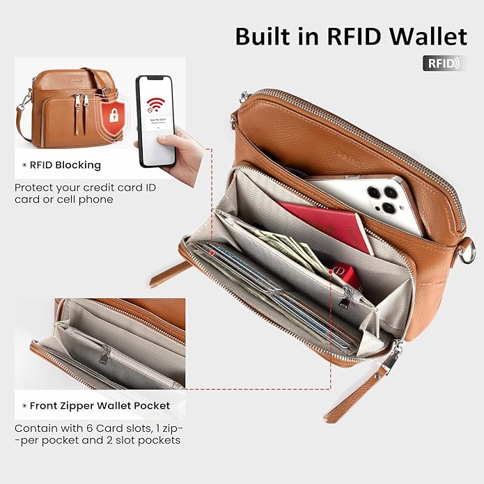 befen Genuine Leather Crossbody Purses