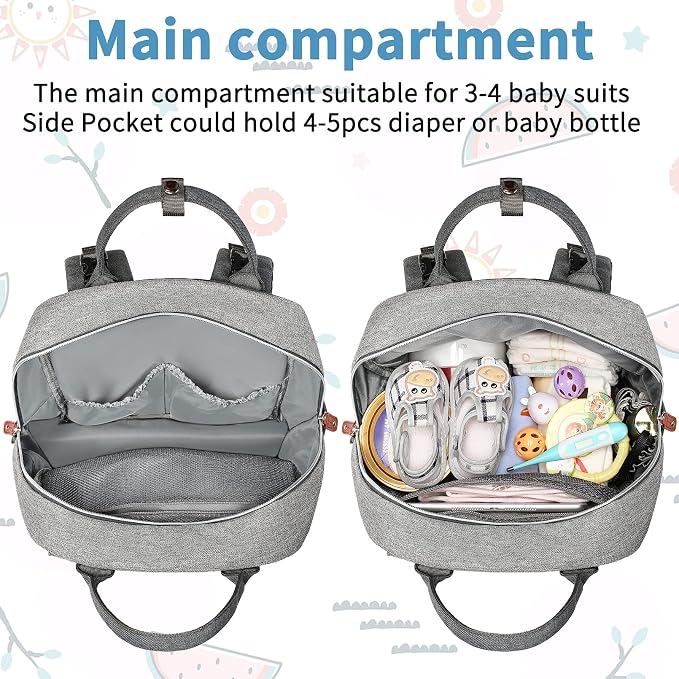 Diaper Bag Backpack, Baby Bag for Boys Girls, Large Diaper Backpack Travel