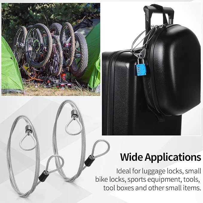 12 Pack Security Cable Luggage Lock