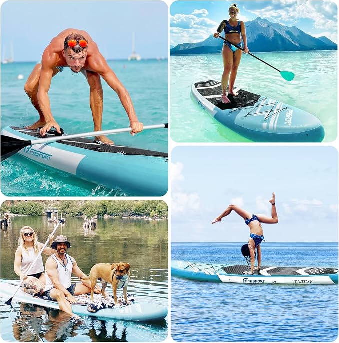 FBSPORT 11' Premium Stand Up Paddle Board, Yoga Board