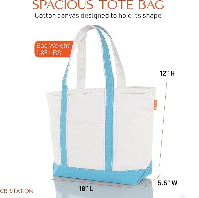 CB STATION Medium Classic Canvas Tote Bag
