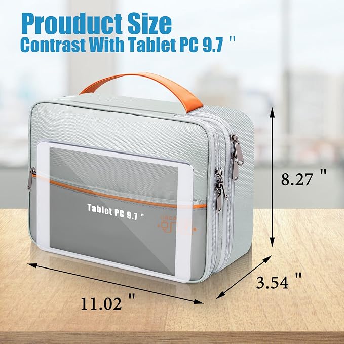 SELLYFELLY Electronics Travel Organizer, Double Layer Cable Organizer Bag