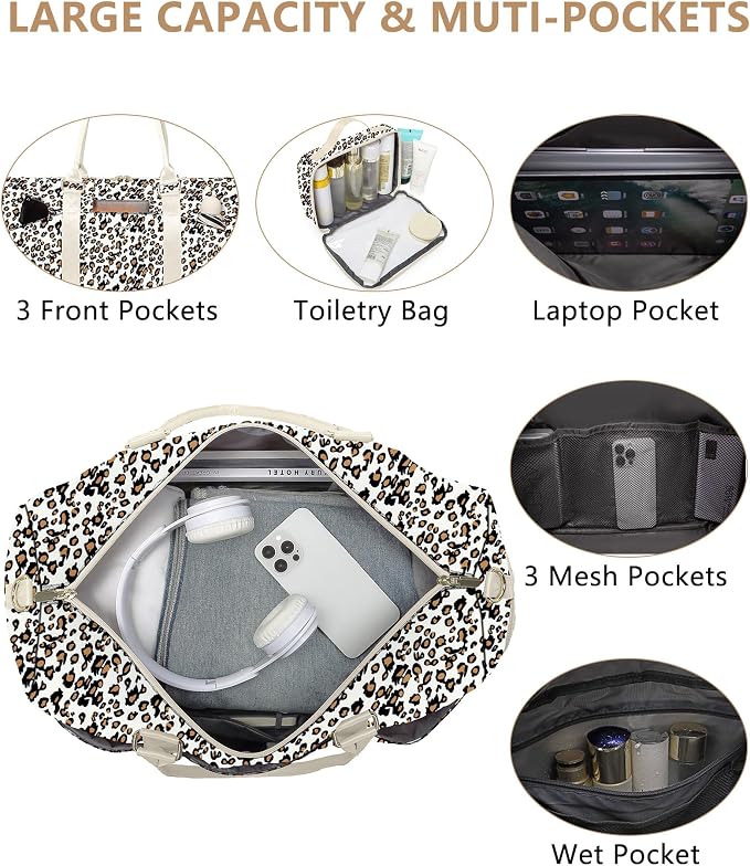 Women Duffle Weekender Travel Bag: Large Duffel Bags