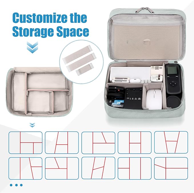SELLYFELLY Electronics Travel Organizer, Double Layer Cable Organizer Bag