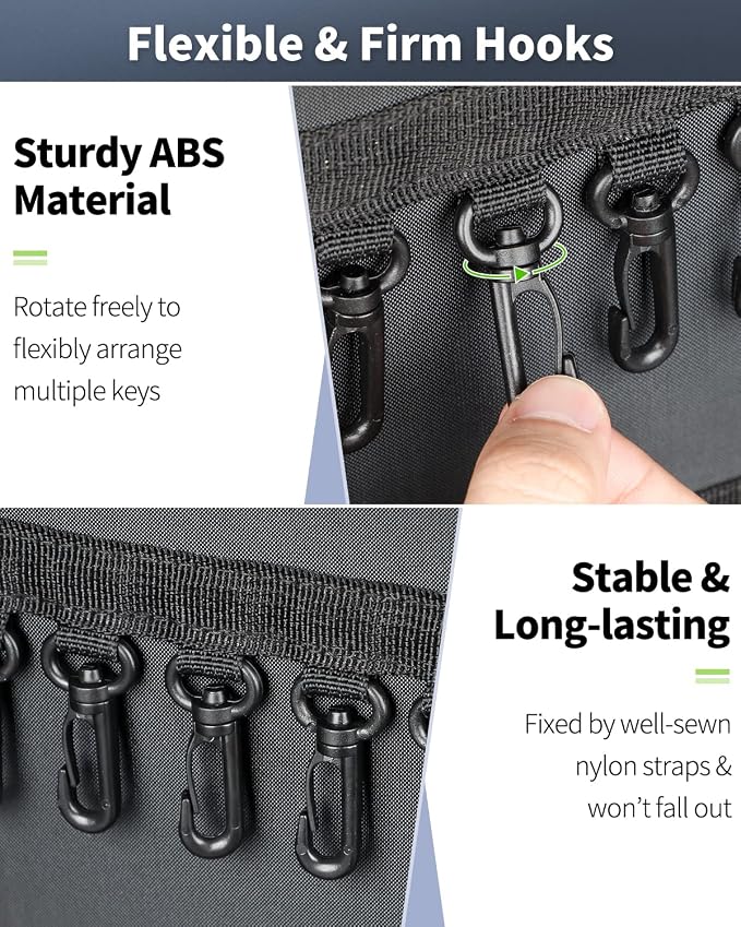 Uniclife Zippered Key Case Organizer Waterproof and Fireproof Key Binder