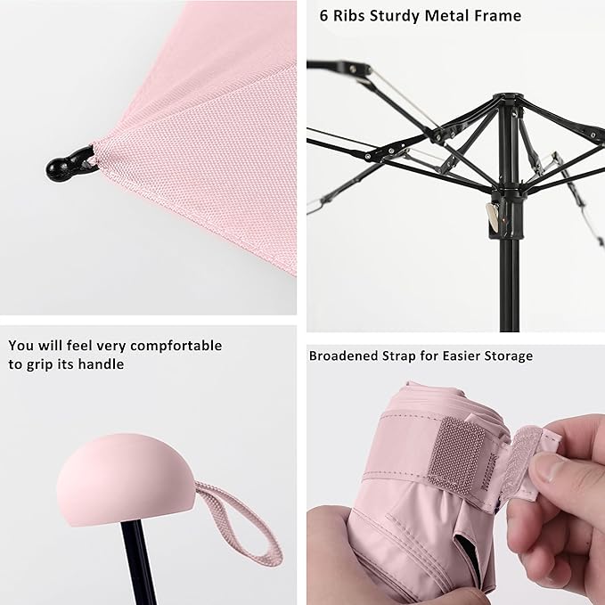 BAODINI Travel Mini Umbrella for Purse