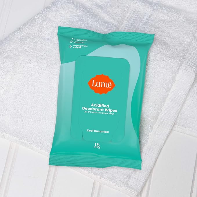 Lume Acidified Deodorant Wipes