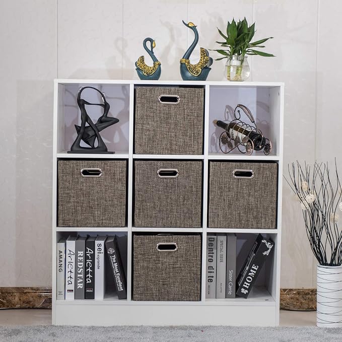 Posprica Storage Basket Bins, 13×13 Foldable Storage Boxes Containers