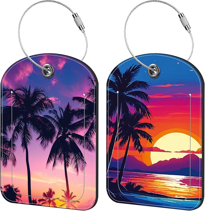 Palm Tree and Sunset Luggage Tag