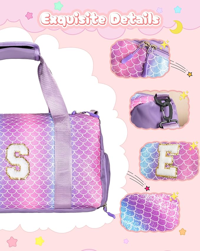 Gifts for 3 4 5 6 7 8 9 Year Old Girls-Girl Gym Bag