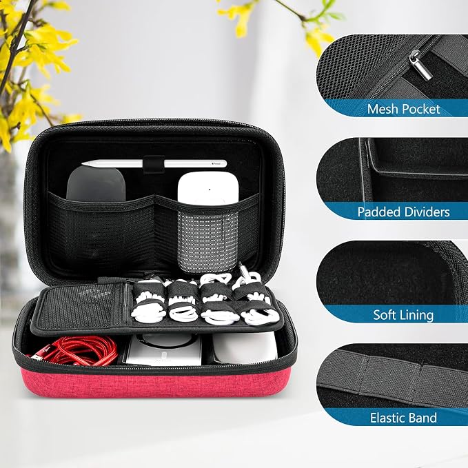 ProCase Hard Travel Electronic Organizer Case
