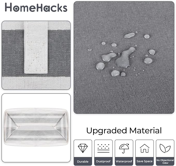 HomeHacks Laundry Basket, 100L Each Waterproof, Freestanding Laundry Hamper