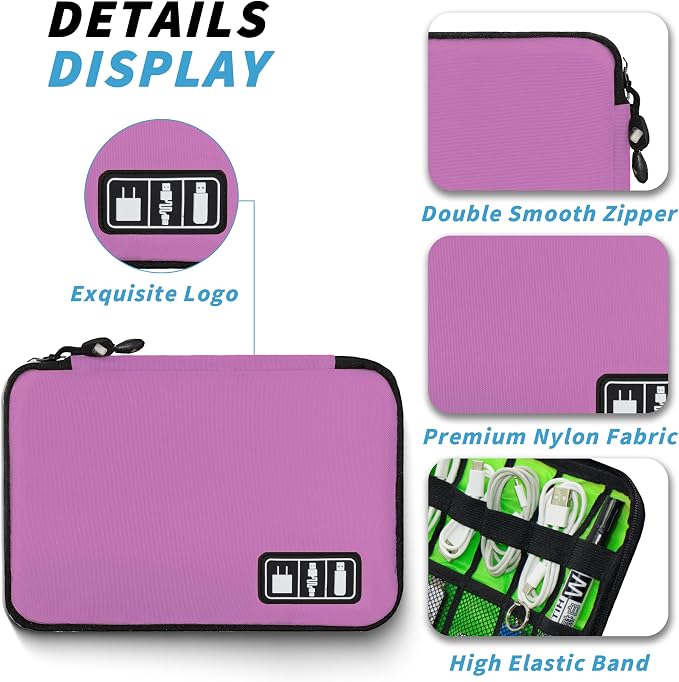 Electronics Organizer, Travel Cord Organizer Pouch, Portable Cable Organizer