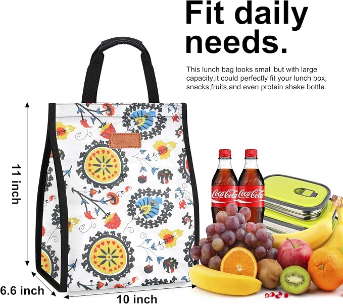 Lunch Bags for Women Insulated Reusable Lunch Tote