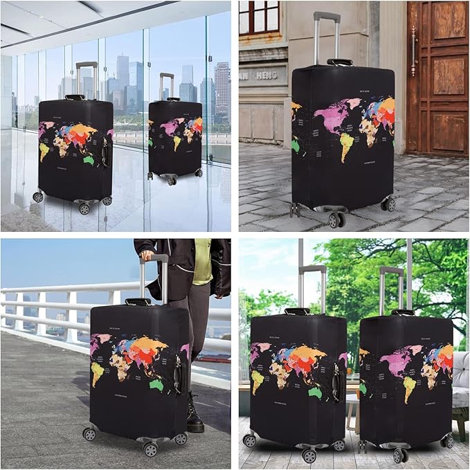 MosaiRudo Thicker Luggage Cover Elastic Suitcase Cover Protector Fits 18-32