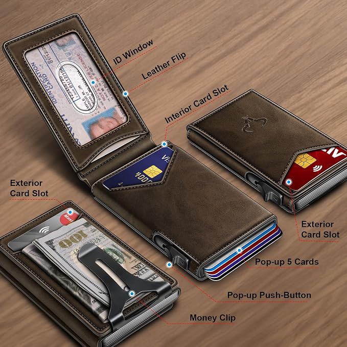 BULLIANT Men Wallet, Money Clip Wallet Slim