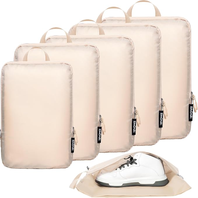 BAGAIL 6 Set Ultralight Compression Packing Cubes Packing Organizer