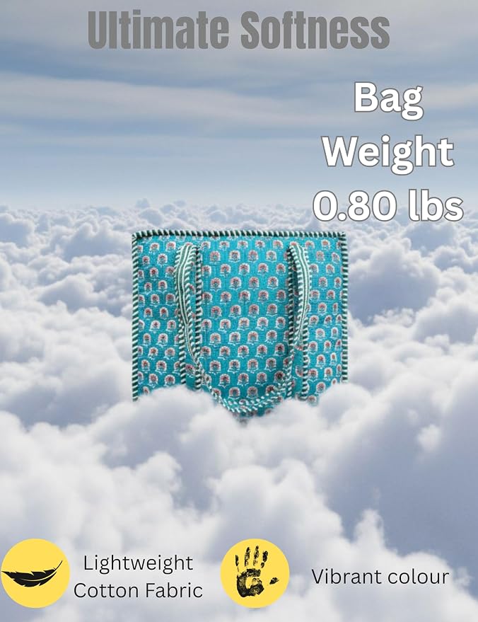 Cotton Quilted Tote Bag for Women – Large Beach & Travel Tote