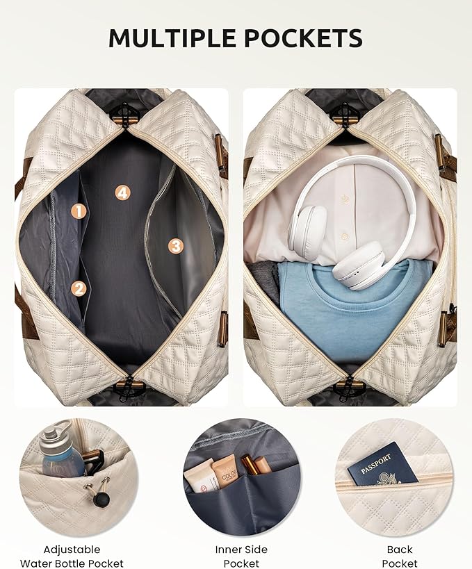 Initial Duffle Travel Bag, Personalized Weekender Bag